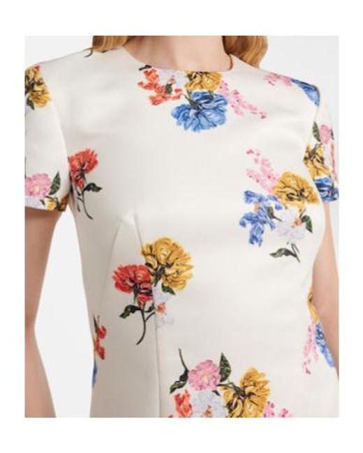 Emilia Wickstead White Fosette Floral Maxi Dress