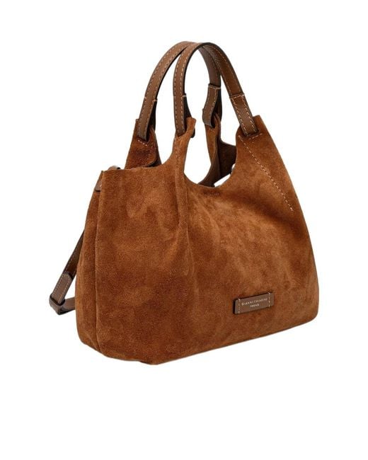 Gianni Chiarini Brown Dua Medium Handbag