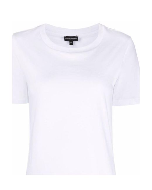 Emporio Armani White Short-Sleeved Jersey T-Shirt