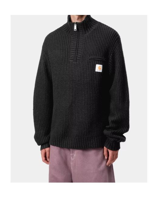 Carhartt Black Detroit Half-Zip Knitted Jumper for men