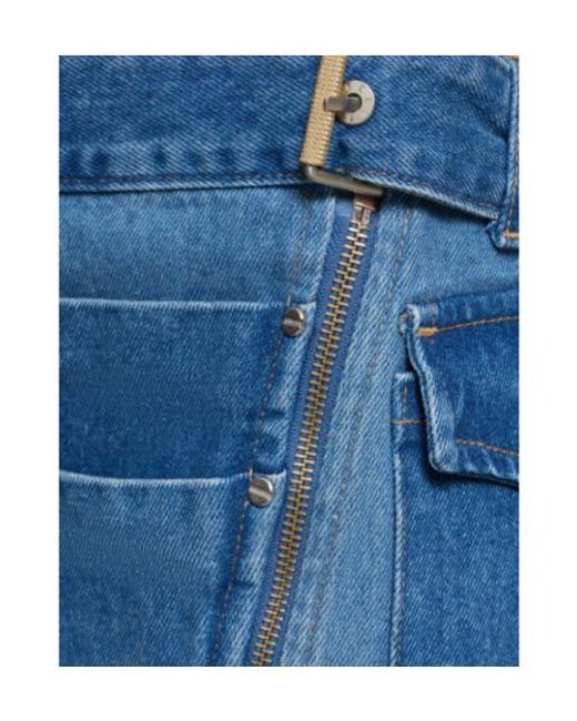 Dion Lee Blue Belt-Loop Skirt