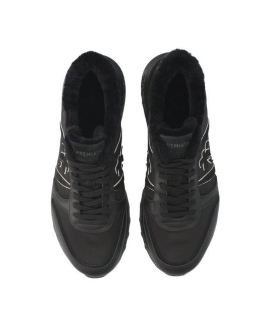 Premiata Black Round-Toe Sneakers for men