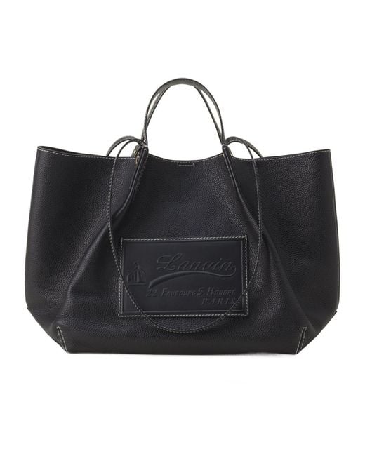 Lanvin Black Catch By Shopper Tote Bag
