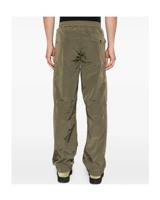 C P Company Green Pocket-Detail Trousers for men