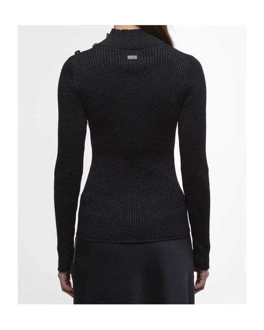 Barbour Black Stella Ribbed Jumper