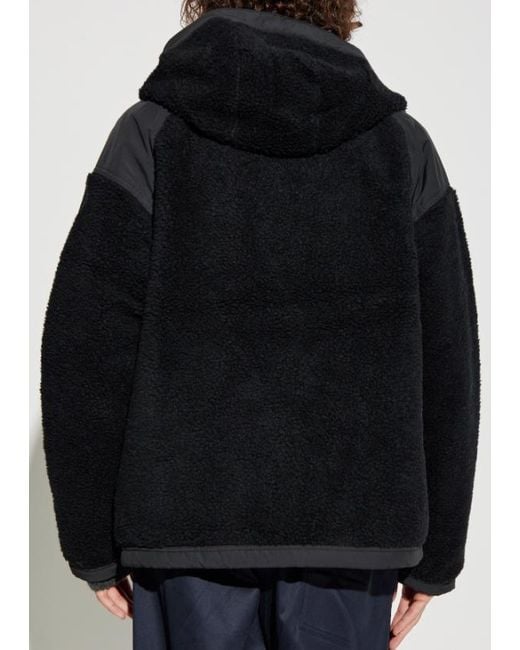 Canada Goose Black Logo-Patch Fleece Jacket for men