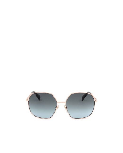 Max Mara Blue Irregular Frame Sunglasses
