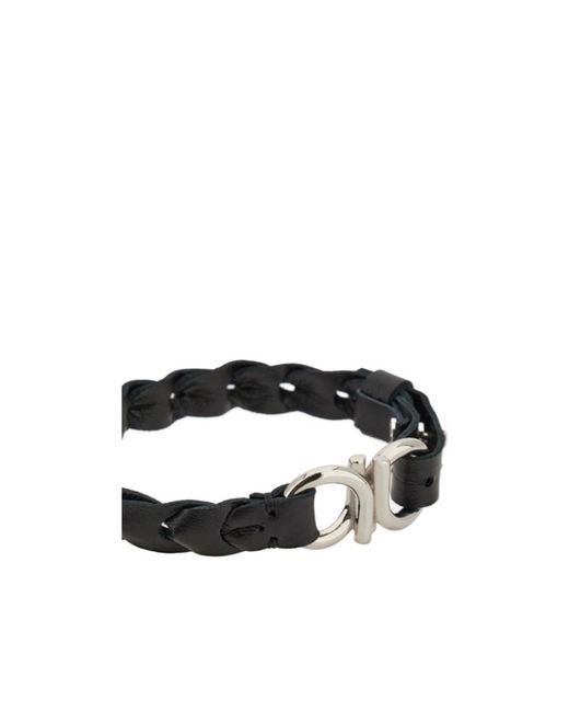 Ferragamo White Knitting Bracelet for men