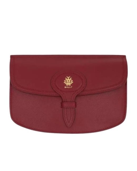 Bally Red Flap Shoulder Bag