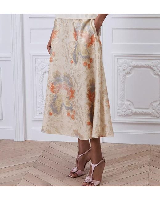 Dior Natural Mid-Length Flared Skirt