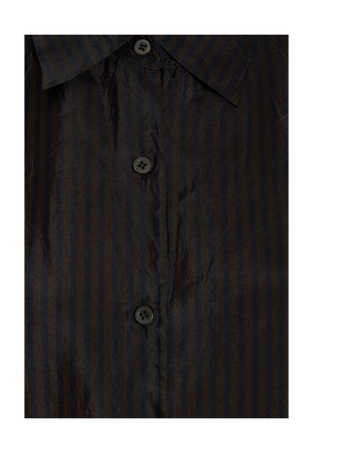 Dries Van Noten Black Long-Sleeved Shirt