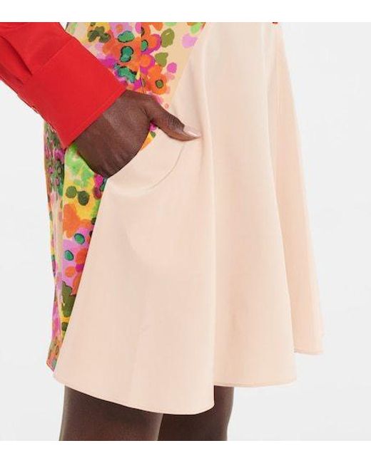Stella McCartney Red Printed Silk Minidress