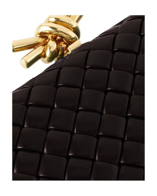 Bottega Veneta Black Knot Intrecciato Shoulder Bag