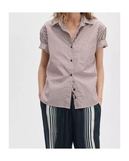 Rag & Bone Multicolor Connie Short-Sleeve Poplin Shirt