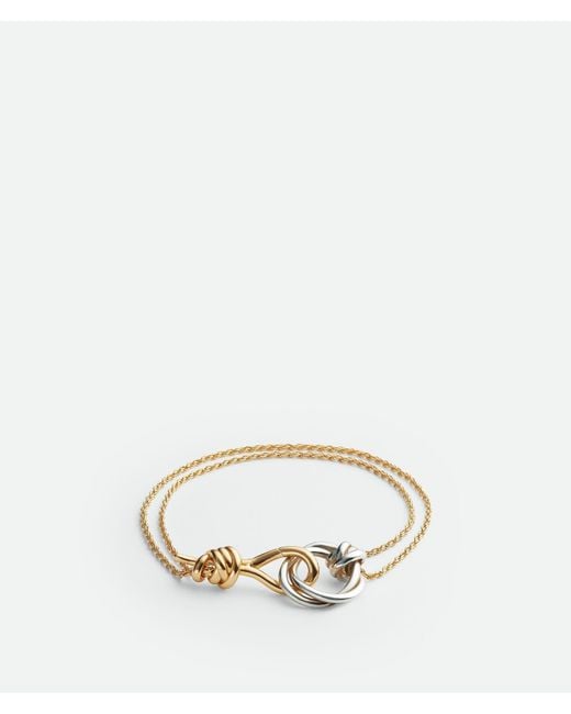 Bottega Veneta Metallic Knot Bracelet