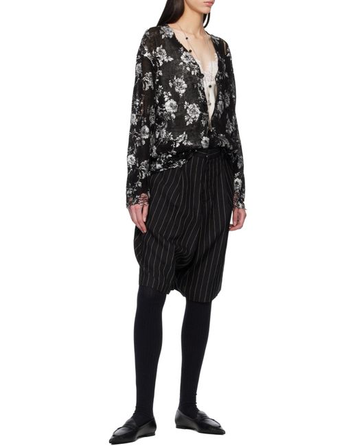 R13 Black Printed Cardigan