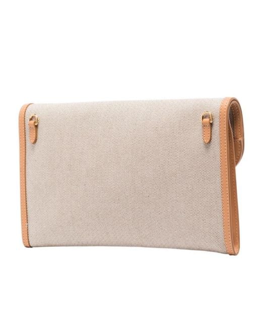Burberry Natural Small Pocket Clutch Bag