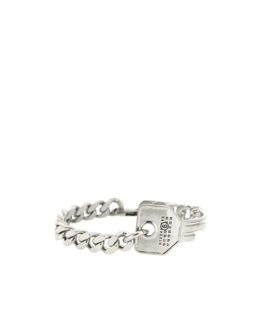 MM6 by Maison Margiela White Key Chain Bracelet