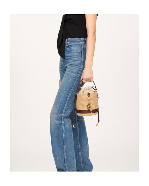 Chloé White Chloé Charms Basket Bag