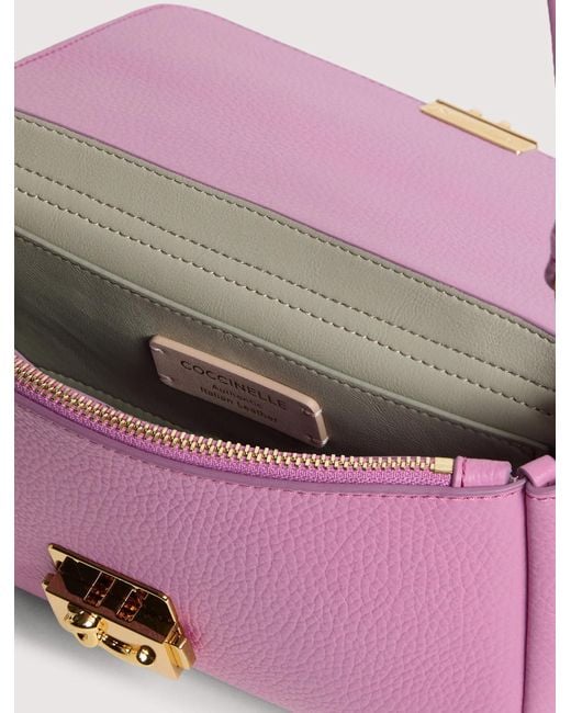 Coccinelle Pink Medium C-Me Lock Shoulder Bag