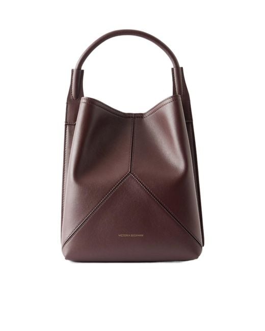 Victoria Beckham Brown Plie Structured Bucket Bag