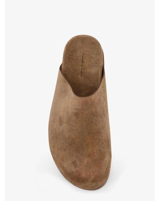 Rick Owens Brown Sculpted Slide Sandals for men