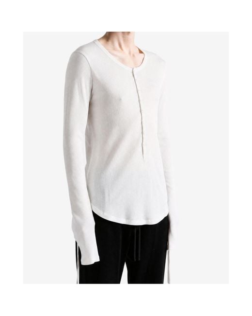 Ann Demeulemeester White Crew-Neck T-Shirt for men