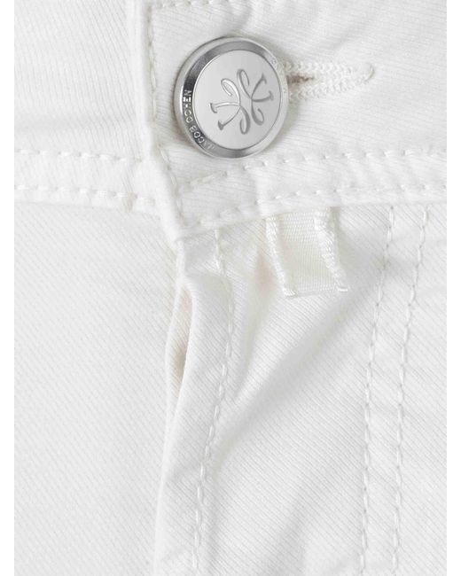 Jacob Cohen White Belt Loop Casual Pants for men