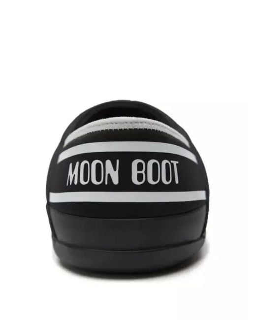 Moon Boot Black Icon Lace-Up Striped Shoes for men