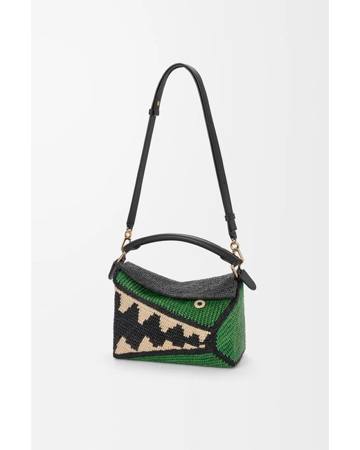 Loewe Green Small Puzzle Edge Shoulder Bag