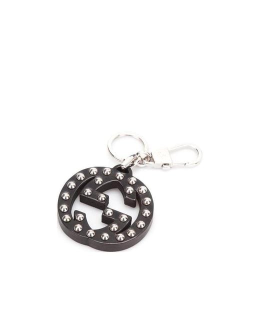 Gucci White Double G Key Chain