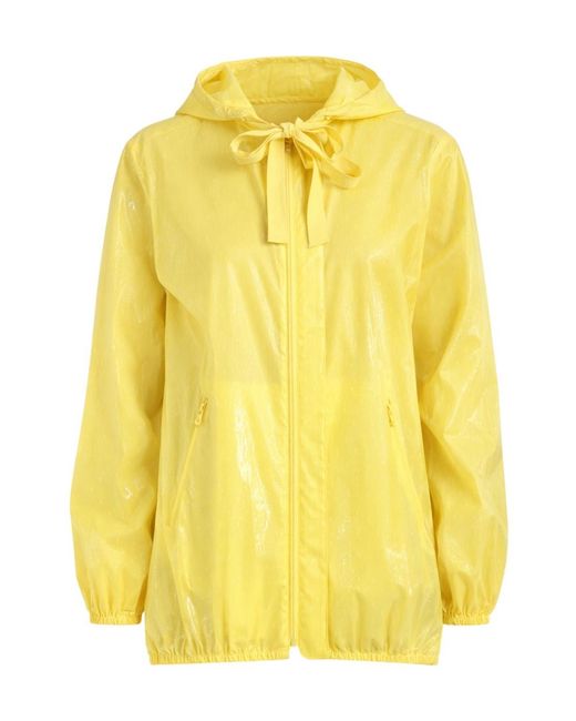 RED Valentino Yellow Hooded Casual Jacket