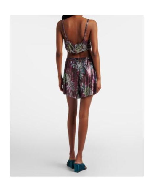 Rabanne Red Printed Chainmail Shorts