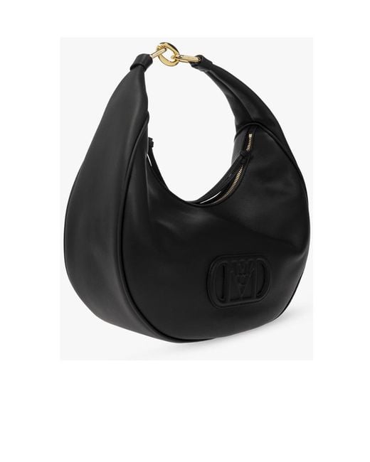 MCM Black Logo Shoulder Bag