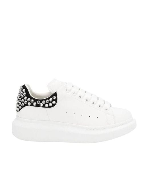 McQueen White Logo Lace Up Casual Sports Shoes