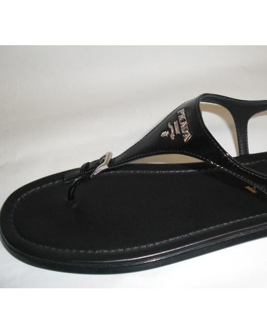 Prada Brown Logo Sandals