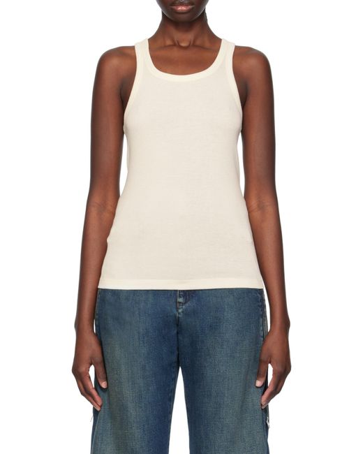 Helmut Lang White Racer Tank