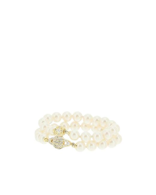 Vivienne Westwood White Logo Bracelet