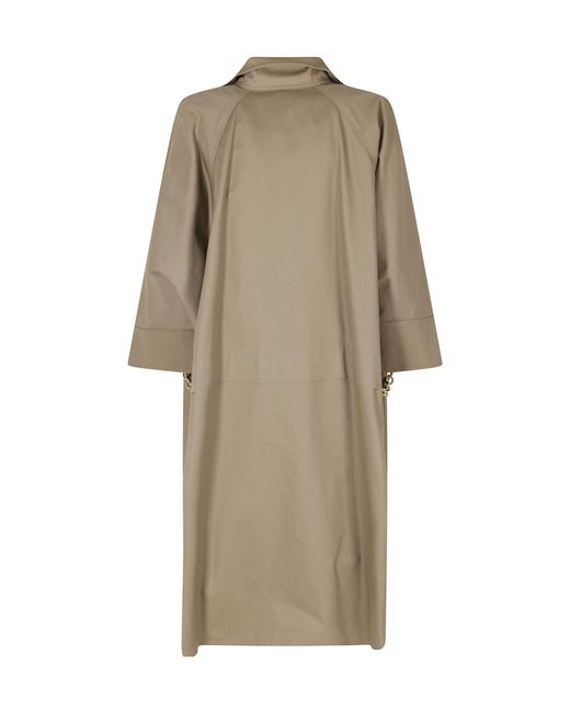 Bazar Deluxe Natural Long-Sleeve Single-Breasted Trench Coat