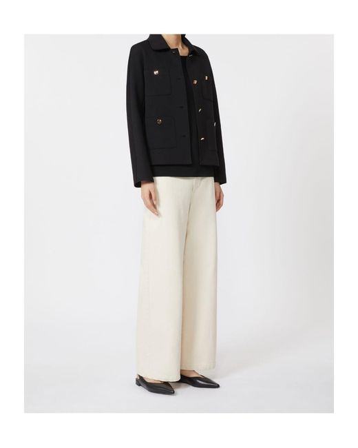 Max Mara White 'S Straight Leg Trousers