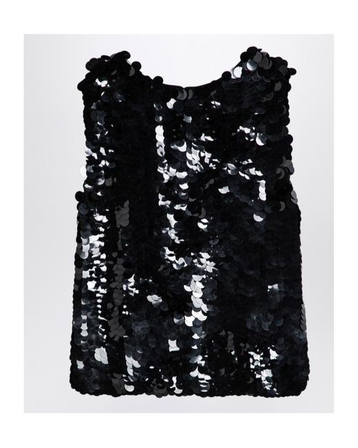 P.A.R.O.S.H. Black Sequined Vest