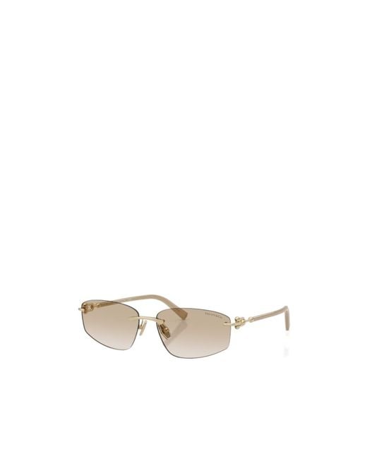 Tiffany & Co White Rectangle-Frame Sunglasses for men