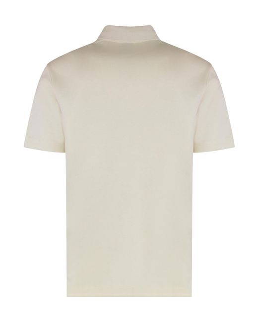 Boss White Boss Button Detailed Short-Sleeved Polo Shirt for men