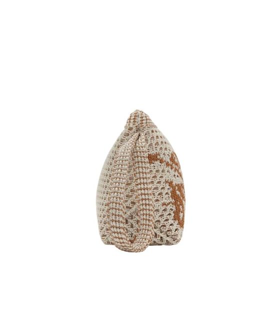 Burberry Natural Ekd Jacquard Zipped Pouch