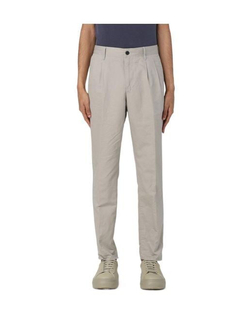 Incotex Gray Straight Leg Trousers for men
