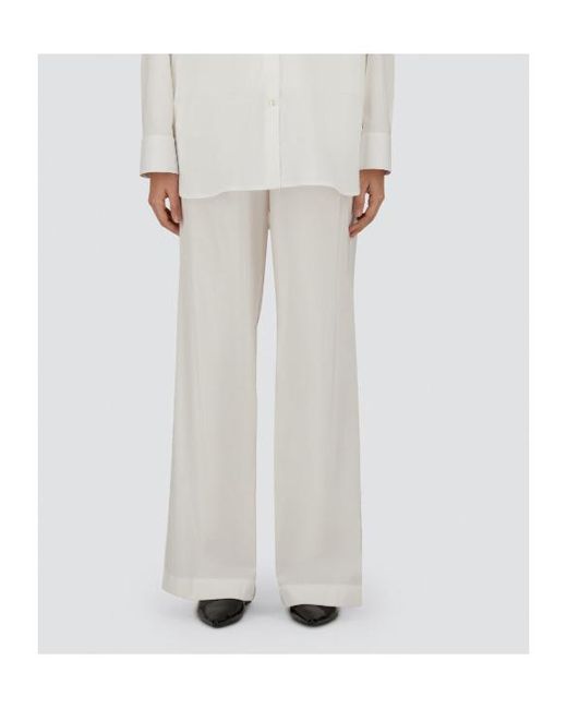 Herno White Wide-Leg Drawstring Pants