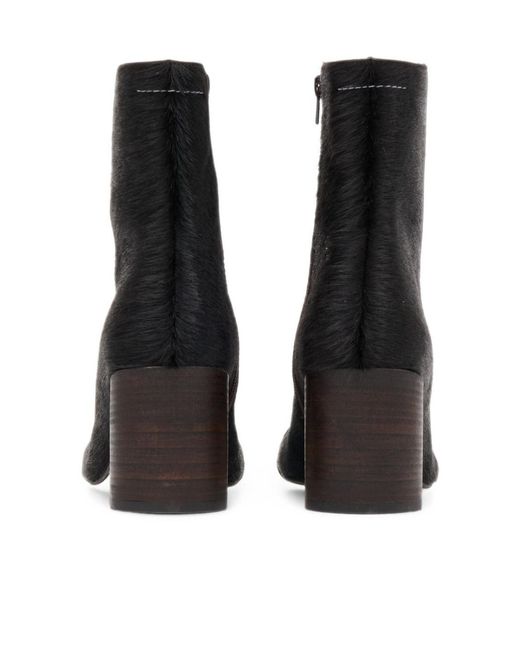 MM6 by Maison Margiela Black Block-Heel Ankle Boots