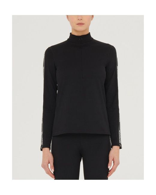 Wolford Blue Thermal Half Zip Top