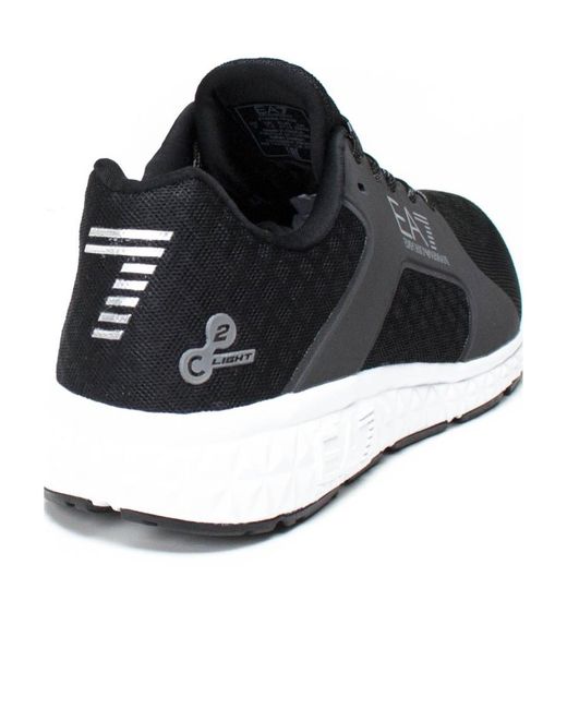 EA7 Black Logo Details Casual Sports Shoes for men
