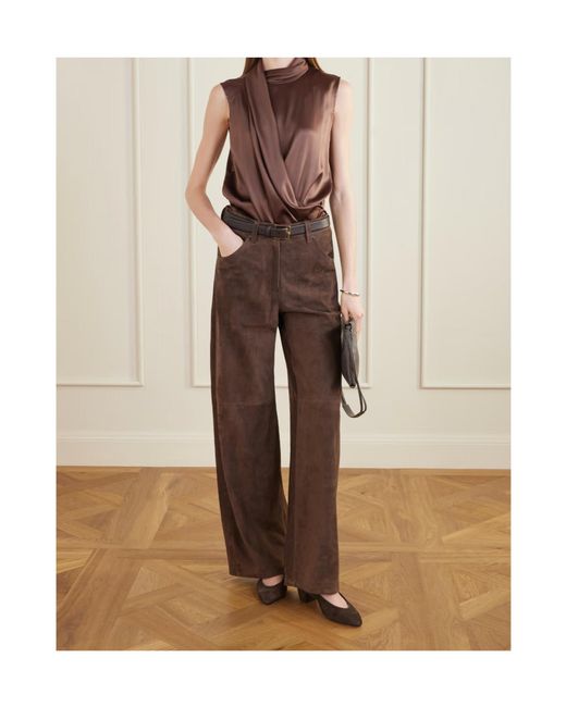 Brunello Cucinelli Brown Belt Loop Casual Pants